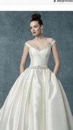 Maggie Sottero “Idette” satin ball wedding gown unaltered size 12 New