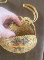 2 Vintage 1940’s Crossbody Straw Bags RARE