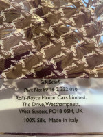 ROLLS ROYCE ITALIAN SILK HAND MADE SCARF BRAND NEW SEALED IN PLASTIC