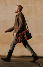 Pilot Bag - Buffalo Leather, NEW
