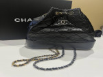 Chanel Gabrielle backpack in black aged calfskin nice condition
