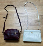 Vintage Aigner Burgundy and White Crossbody Bags