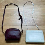 Vintage Aigner Burgundy and White Crossbody Bags