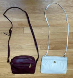 Vintage Aigner Burgundy and White Crossbody Bags