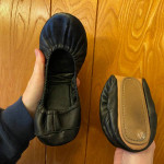 Women's GAP Folding / Travel Ballet Flats ♦ Black Leather - NICE!
