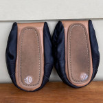 Women's GAP Folding / Travel Ballet Flats ♦ Black Leather - NICE!