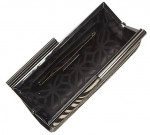 Trina Turk Clutch Handbag  LEATHER CALF HAIR * NEW * Black White Zebra