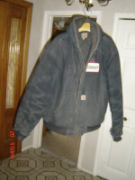 Large Black Hooded Coat Well Worn, Zipper's Broke