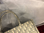 Gray CD Christian Dior Book Tote Bag Purse Women