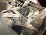Gray CD Christian Dior Book Tote Bag Purse Women