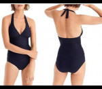 BRAND NEW Qty 4 J. Crew Tactel Ruched Halter One Piece Swimsuits
