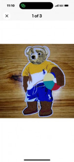 10 inch Ralph Lauren bear bordered patches $75 for 1