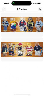 10 inch Ralph Lauren bear bordered patches $75 for 1