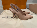 NEW - Louis Vuitton Nude Sparkle Slingback Pump - Size 39