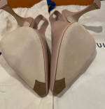 NEW - Louis Vuitton Nude Sparkle Slingback Pump - Size 39
