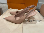 NEW - Louis Vuitton Nude Sparkle Slingback Pump - Size 39