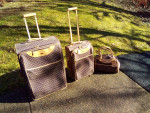 ●► Luggage 3pc Set Complete - Pierre Cardin Pull Handle Wheel Suitcase