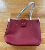 Large Burgandy Tote Bag - New
