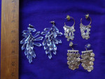 3 Pairs VTG 'Chandelier Pierced Earrings (bundle)