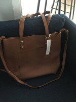 Vegan Leather Tote Bag -New with Tags