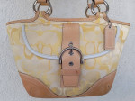 Coach 1853 SOHO OPTIC SIGNATURE C/LEATHER Shoulder Bag MADE 2004 EXC+