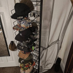 Hat rack with hat collection