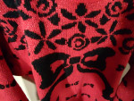 Retro Sparkly Holiday 'Bow' Sweater- very unique-size Large-Great cond
