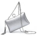 【brand new】Clutch Purses for Women Wedding Women's [Color: F1-silver]
