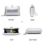 【brand new】Clutch Purses for Women Wedding Women's [Color: F1-silver]
