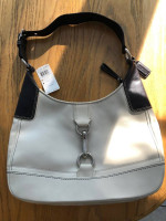 Coach handbag - winter white leather, new