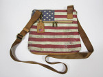 YNOT American Flag Red Blue White Rustic Design Cross Body Messenger T