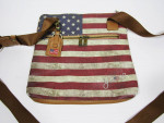 YNOT American Flag Red Blue White Rustic Design Cross Body Messenger T