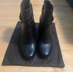Kate Spade black leather ankle boots
