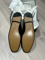 Gucci Horsebit Bee Leather Mules - Men Black 8.5 IT