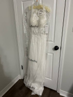 Enchanting by Mon Cheri Wedding Dress 219150 in Ivory. Size 12. NWT!