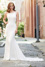 Enchanting by Mon Cheri Wedding Dress 120163 in Ivory. Size 10. NWT!