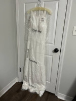 Enchanting by Mon Cheri Wedding Dress 120163 in Ivory. Size 10. NWT!