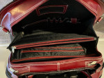 McKlein Leather Rolling Travel Bag/Briefcase Deep Red