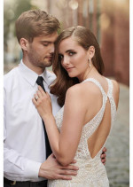 Enchanting by Mon Cheri Wedding Dress 120172 in Ivory. Size 14. NWT!
