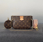 Louis Vuitton Multi Pochette Accessoires Monogram Pink Clutch Crossbody