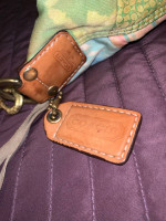 COACH pastel multi color PATCHWORK  hobo shoulder bag purse 90’s era