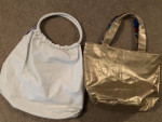 2 SJP NYC Reversible Tote Bags-Purses (White, Gold)     es