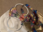 2 SJP NYC Reversible Tote Bags-Purses (White, Gold)     es