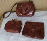 Vintage Genuine Original Crocodile Alligator Leather Skin Purses