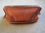 Frye Tan Leather Toiletry Travel Bag Excellent!