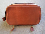 Frye Tan Leather Toiletry Travel Bag Excellent!