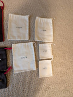 J Crew Coach Kate Spade drawstring bags pouches empty jewelry travel