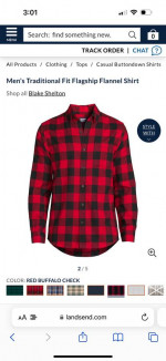 Mens Large Flannel Shirt (Lands End)
