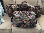 4 Piece (3) New Vera Bradley Large Duffle Weekender Travel Set