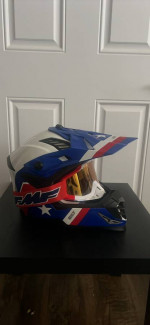 Small Dirtbike Helmet - BILT Lux Race USA + FMF Goggles